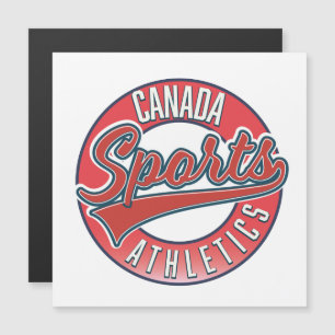 Canada Sports Athletic Red Logo Magnetkarte