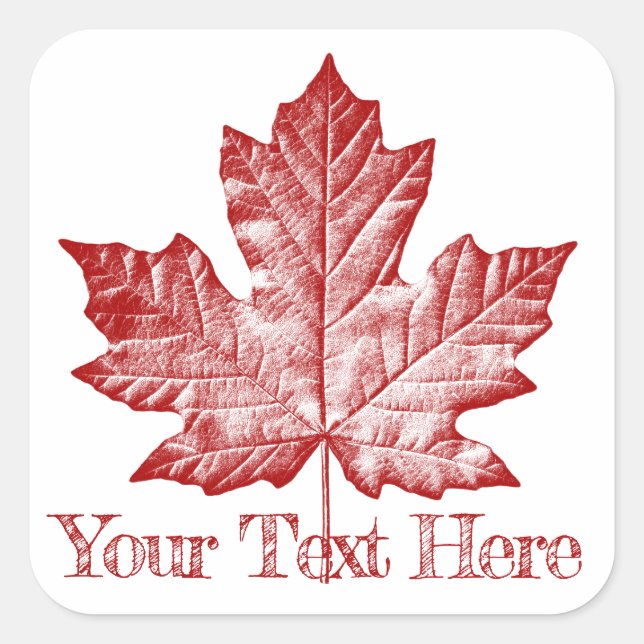 Canada Stickers Personalisiert Maple Leaf Stickers (Vorderseite)