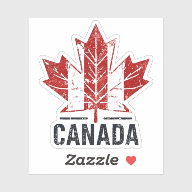 Canada Travel Sticker Design mit Iconic-Sehenswürd (Blatt)