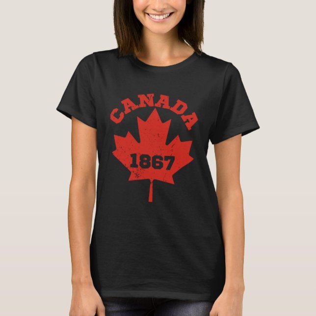 Canada USA America Hockey Canadian Maple Leaf  1 T-Shirt (Vorderseite)