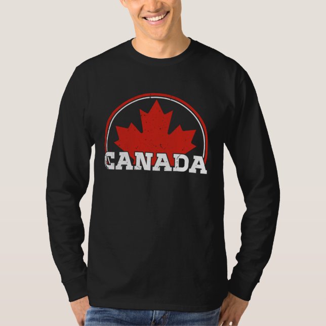 Canada USA America Hockey Canadian Maple Leaf  7 T-Shirt (Vorderseite)