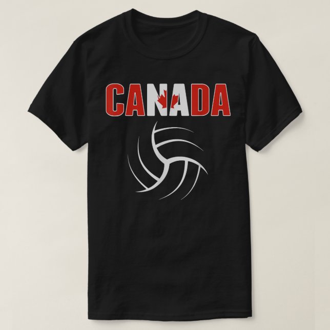 Canada Volleyball Lovers Jersey Canadian Flag Spar T-Shirt (Design vorne)