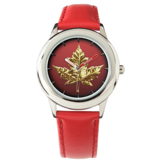 Canada Watch Gold Canada Souvenir Wrist Watches Armbanduhr (Vorderseite)