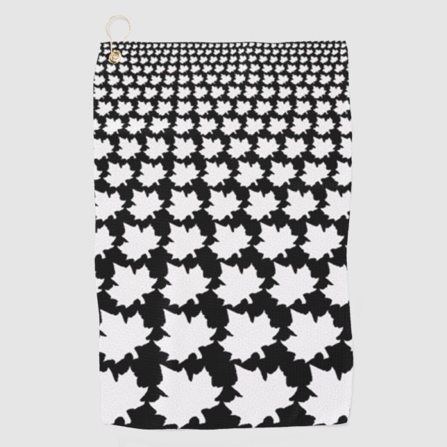 CANADA Weißer Ahorn - Blätter Golf Handtuch (Vorderseite)