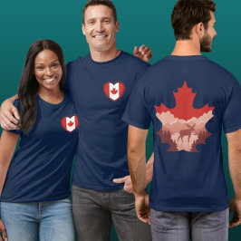 Canada Wildlife Heart Double-Sided Graphic Tee