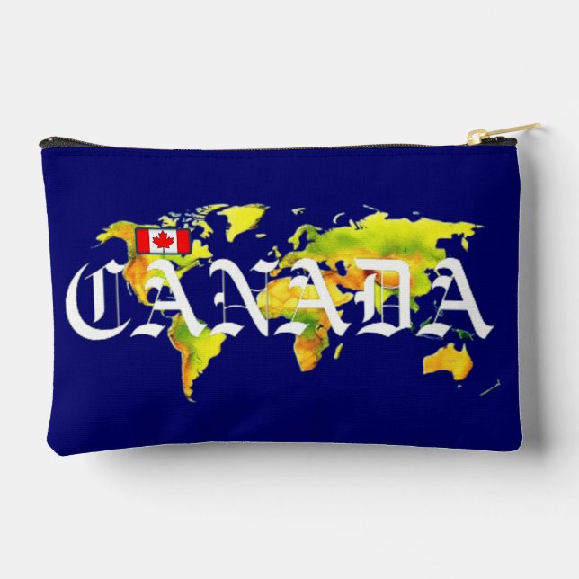 CANADA WORLD MAP ZUBEHÖRTASCHE (Rückseite)