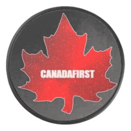 Canadafirst Red Maple Leaf Eishockey Puck
