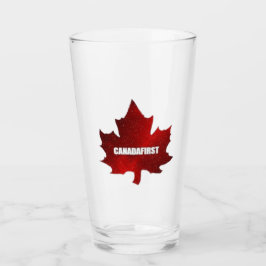 Canadafirst Red Maple Leaf Glass Glas