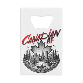 Canadian AF Landschaft Kanuapelblatt Geldbeutel Flaschenöffner