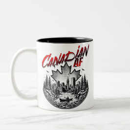Canadian AF Landschaft Kanuapelblatt Zweifarbige Tasse