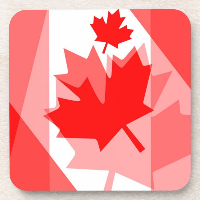 Canadian Ahornleaf überall im Style CANADA Getränkeuntersetzer (Vorderseite)