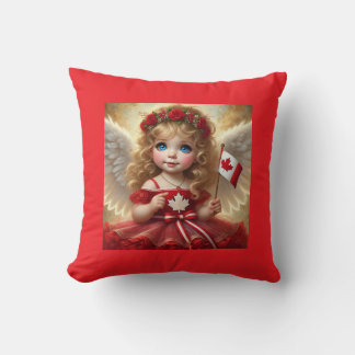Canadian Angel Throw Pillow Kissen
