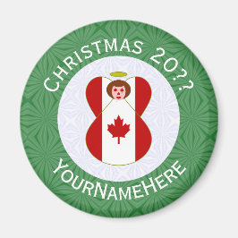 Canadian Angel Weihnachtsflagge Personalisiert Magnet