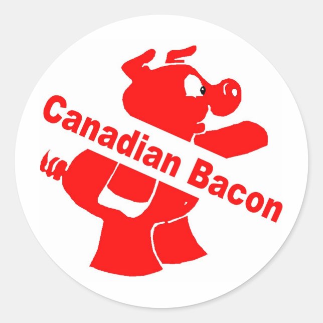 Canadian Bacon Runder Aufkleber (Vorderseite)