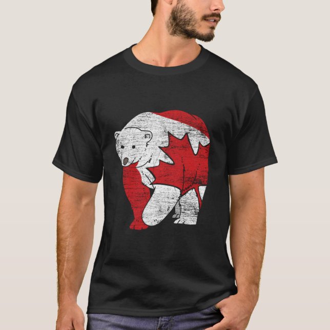 Canadian Bear Maple Leaf Canada T-Shirt (Vorderseite)