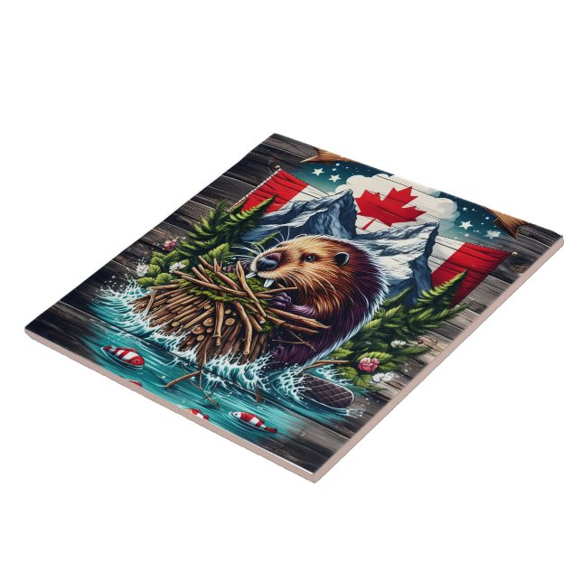 Canadian Beaver by Snowy Peaks Fliese (Seite)