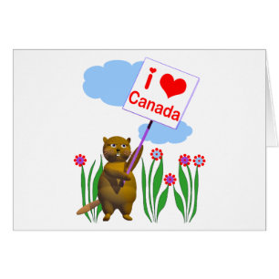 Canadian Beaver Lieben Canada Card