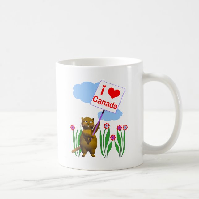 Canadian Beaver Lieben Kanada Tasse (Rechts)