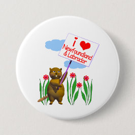 Canadian Beaver Lieben Neufundland, Labrador Button