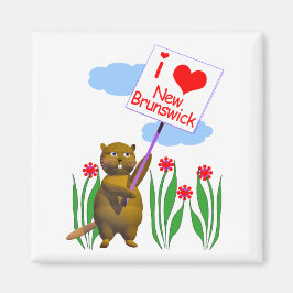 Canadian Beaver Lieben New Brunswick Magnet