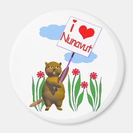 Canadian Beaver Lieben Nunavut Magnet