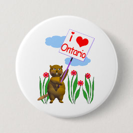Canadian Beaver Lieben Ontario Button
