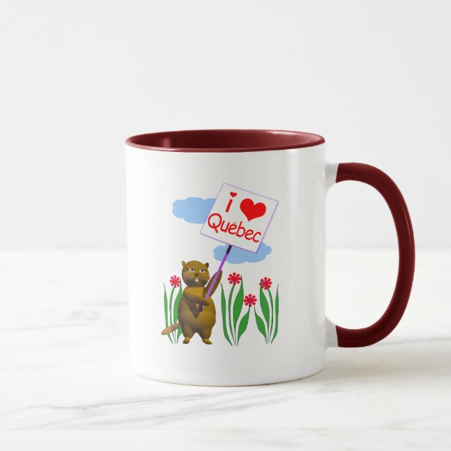 Canadian Beaver Lieben Quebec Tasse (Rechts)