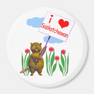 Canadian Beaver Lieben Saskatchewan Magnet