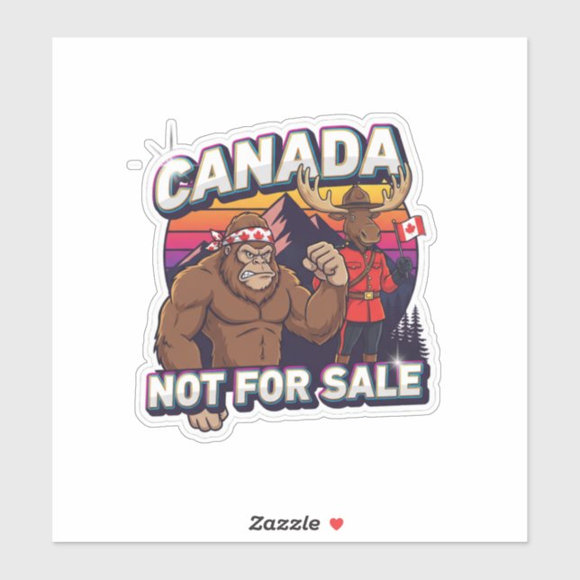Canadian Bigfoot-Not For Sale  Aufkleber (Blatt)