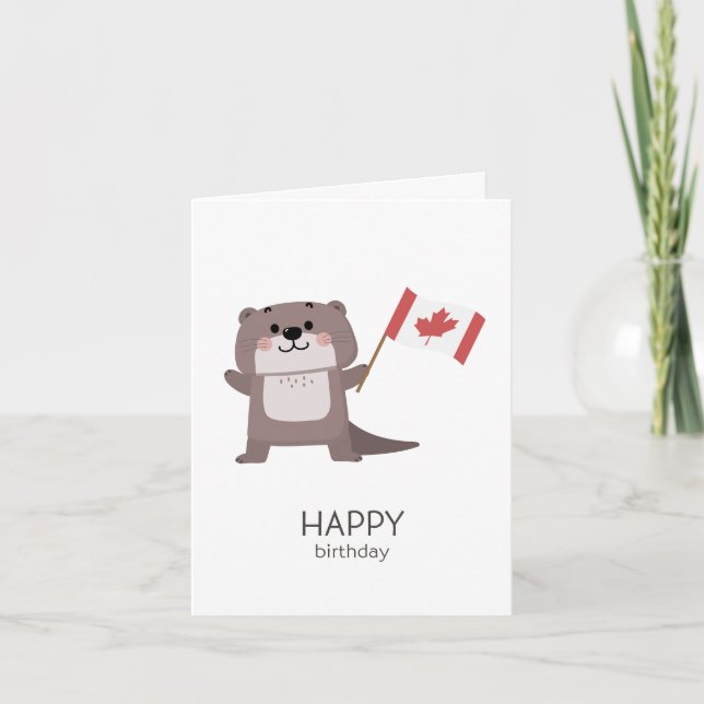 Canadian Birthday Card - Happy Birthday Karte (Vorderseite)