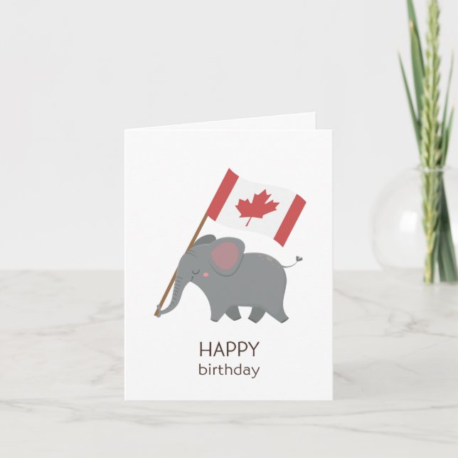 Canadian Birthday Card - Happy Birthday Karte (Vorderseite)
