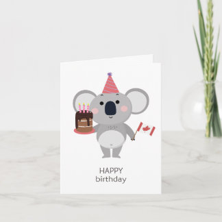 Canadian Birthday Card - Happy Birthday Karte
