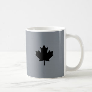 Canadian Black Maple Leaf auf Grau Tasse