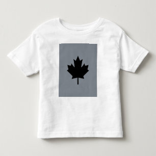 Canadian Black Maple Leaf Design Kleinkind T-shirt