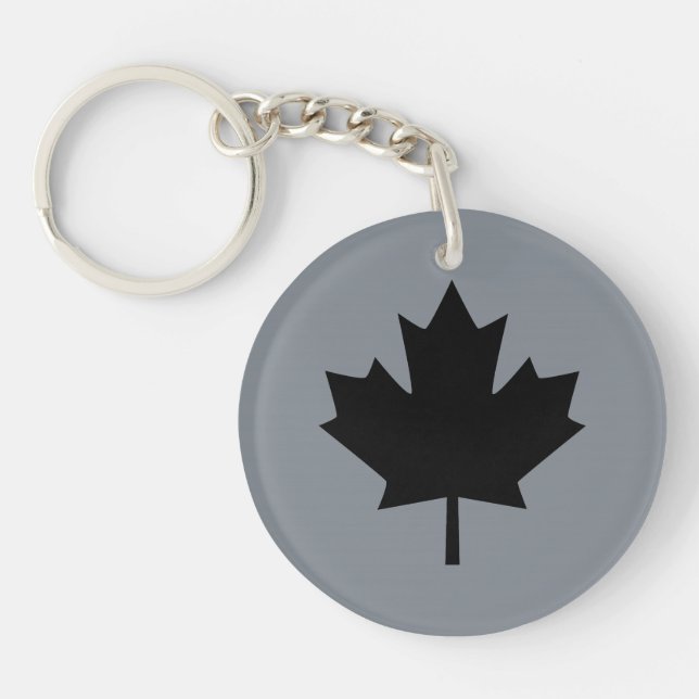 Canadian Black Maple Leaf Design Schlüsselanhänger (Vorderseite)