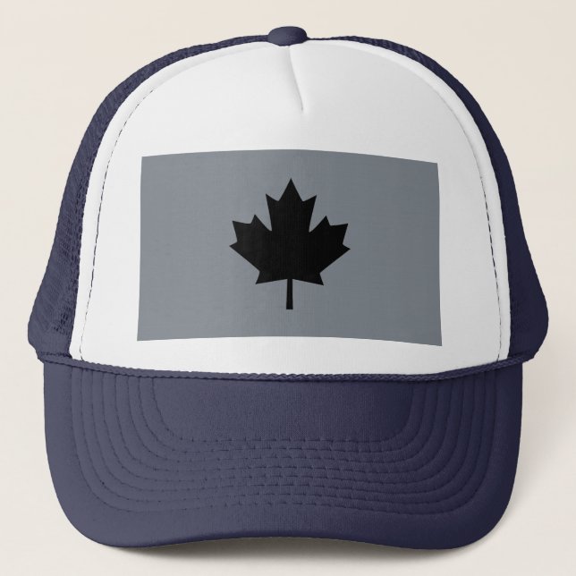 Canadian Black Maple Leaf Design Truckerkappe (Vorderseite)