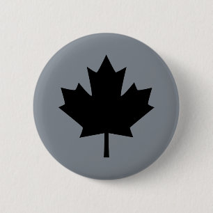 Canadian Black Maple Leaf Display Button