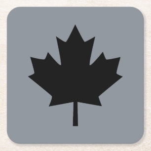 Canadian Black Maple Leaf Display Rechteckiger Pappuntersetzer