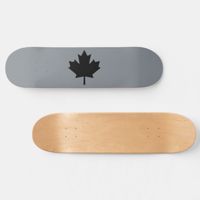 Canadian Black Maple Leaf Display Skateboard (Horizontal)