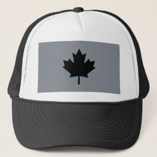 Canadian Black Maple Leaf Graphic Truckerkappe