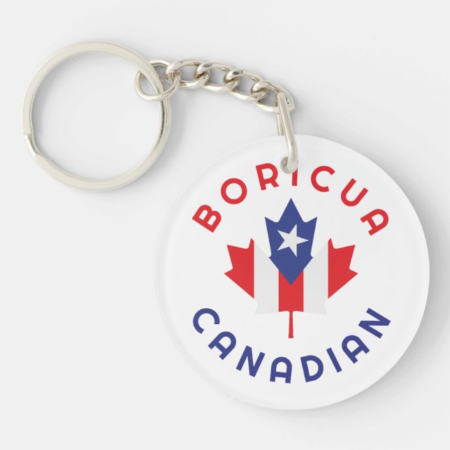 Canadian Boricua Roots Schlüsselanhänger (Vorderseite)