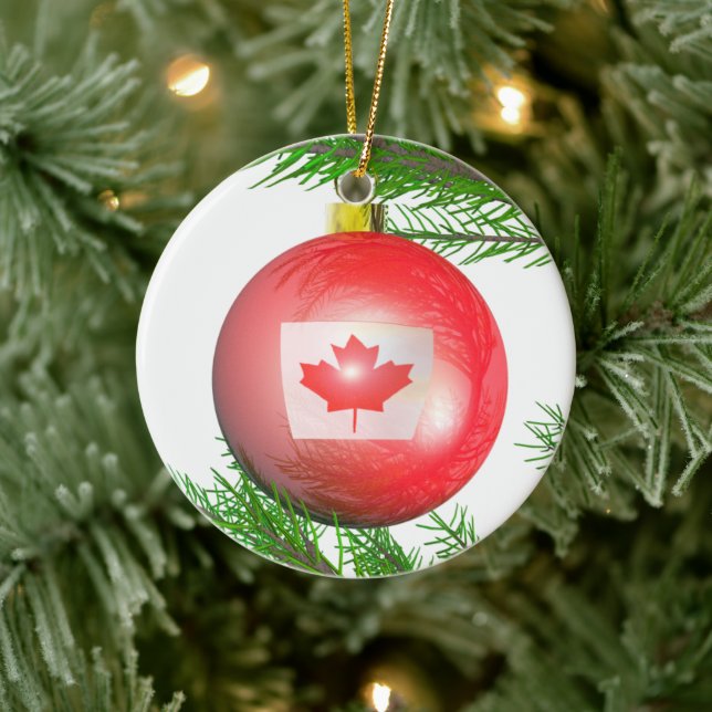 Canadian Christmas Tree Ball Keramikornament (Baum)
