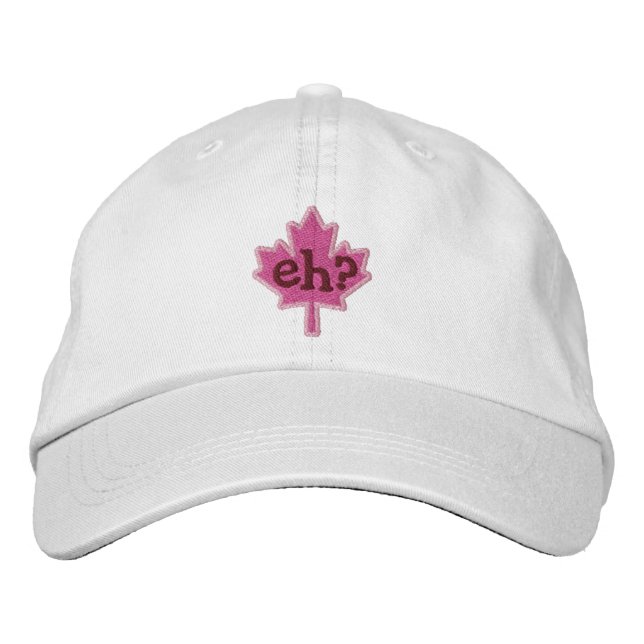 Canadian Eh? Embroidery Maple Leaf Bestickte Kappe (Vorderseite)