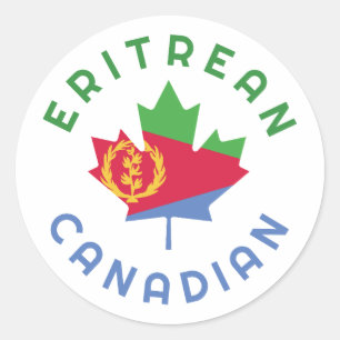 Canadian Eritrean Roots Runder Aufkleber