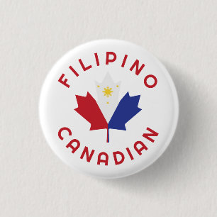 Canadian Filipino Roots Button