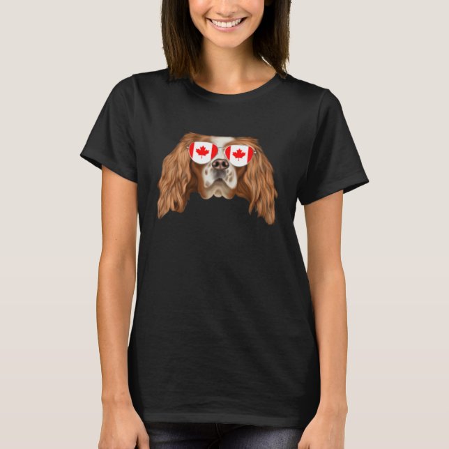 Canadian Flag English Toy Spaniel Dog Canada Pocke T-Shirt (Vorderseite)