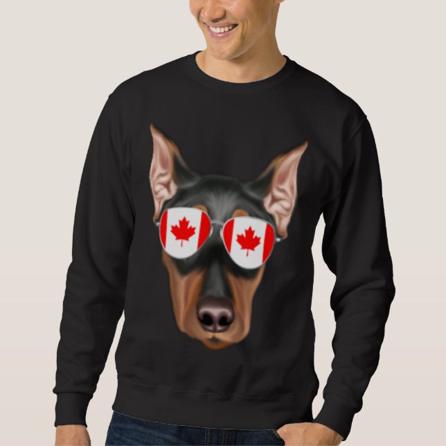 Canadian Flag German Pinscher Dog Canada Pocket Sweatshirt (Vorderseite)