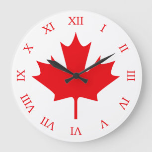 Canadian Flag Große Wanduhr