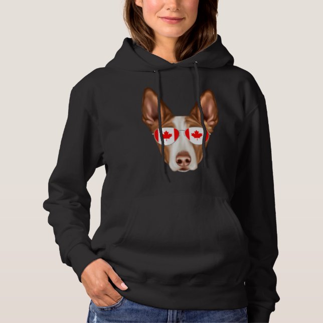 Canadian Flag Ibizan Hound Dog Canada Pocket Hoodie (Vorderseite)