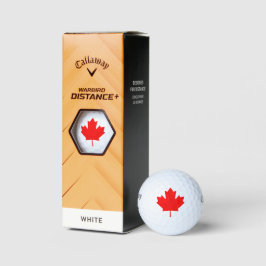 Canadian Flag Red Maple Leaf Golf Balls Golfball